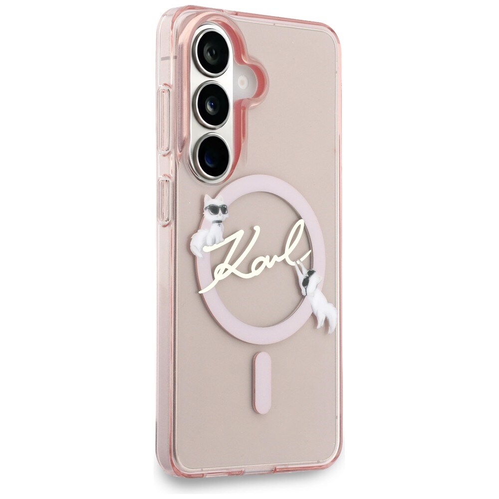 Karl Lagerfeld IML KC Script MagSafe Kotelo Samsung Galaxy S26 - vaaleanpunainen