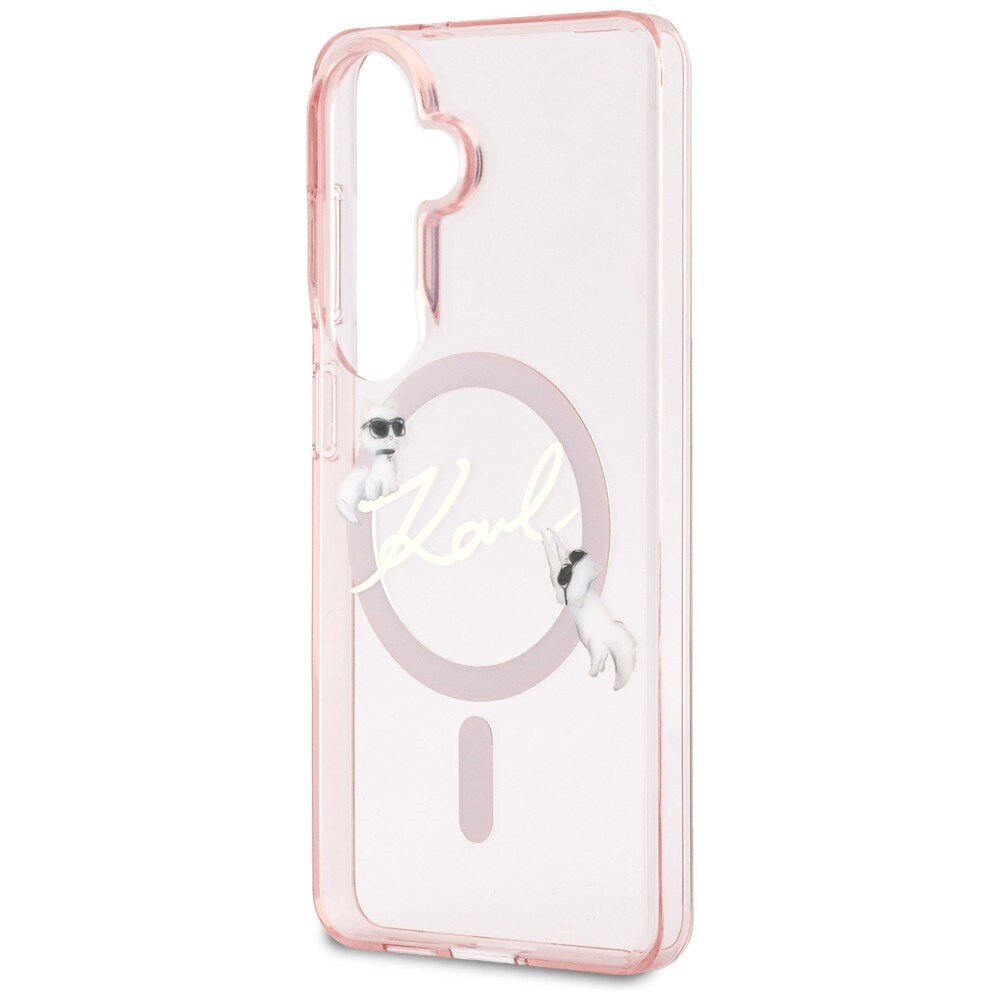 Karl Lagerfeld IML KC Script MagSafe Kotelo Samsung Galaxy S26 - vaaleanpunainen