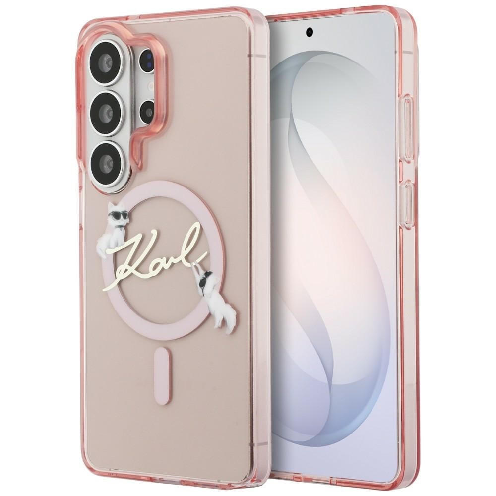 Karl Lagerfeld IML KC Script MagSafe Kotelo Samsung Galaxy S26 Ultra - vaaleanpunainen