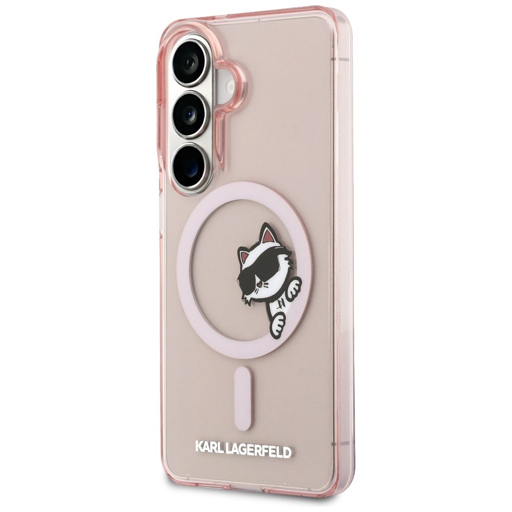 Karl Lagerfeld IML Peekaboo Choupette MagSafe Kotelo Samsung Galaxy S26 - vaaleanpunainen