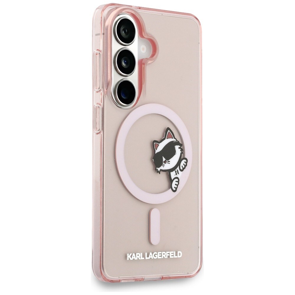 Karl Lagerfeld IML Peekaboo Choupette MagSafe Kotelo Samsung Galaxy S26 - vaaleanpunainen