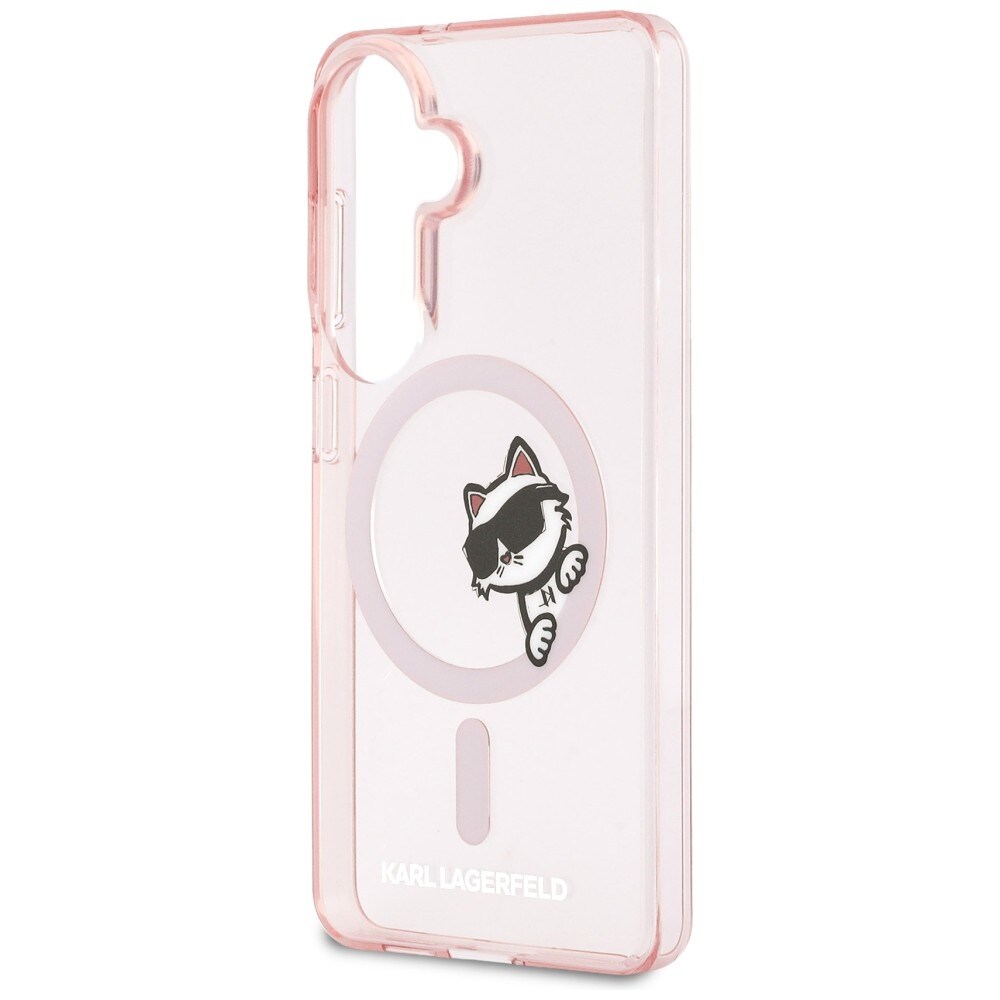 Karl Lagerfeld IML Peekaboo Choupette MagSafe Kotelo Samsung Galaxy S26 - vaaleanpunainen