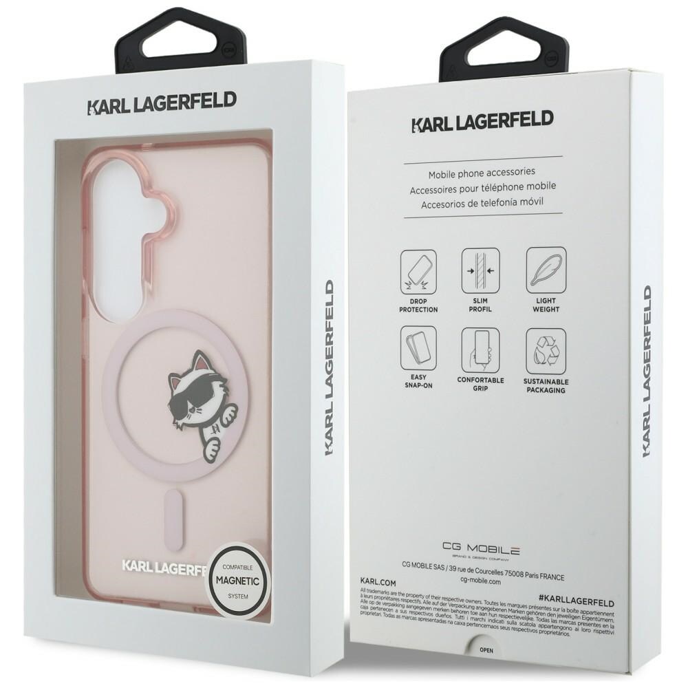 Karl Lagerfeld IML Peekaboo Choupette MagSafe Kotelo Samsung Galaxy S26 - vaaleanpunainen