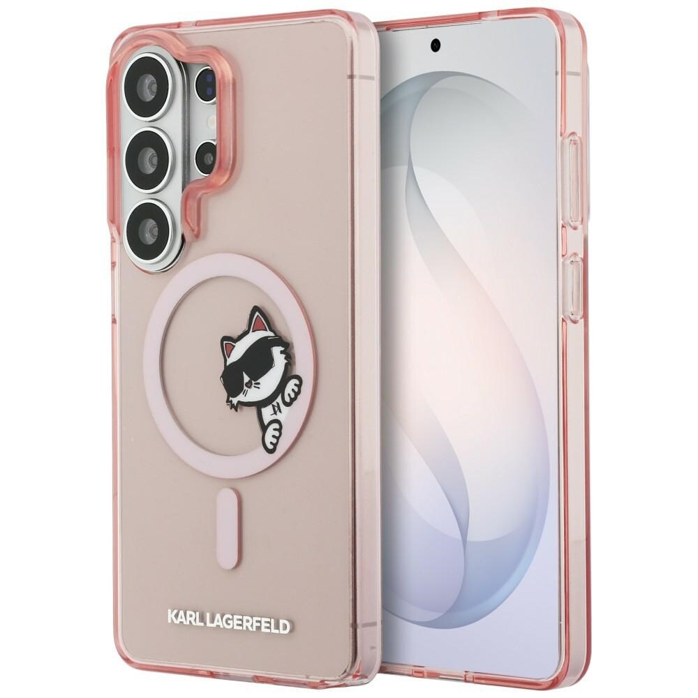 Karl Lagerfeld IML Peekaboo Choupette MagSafe Kotelo Samsung Galaxy S26 Ultra - Vaaleanpunainen