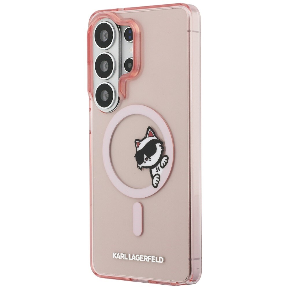 Karl Lagerfeld IML Peekaboo Choupette MagSafe Kotelo Samsung Galaxy S26 Ultra - Vaaleanpunainen