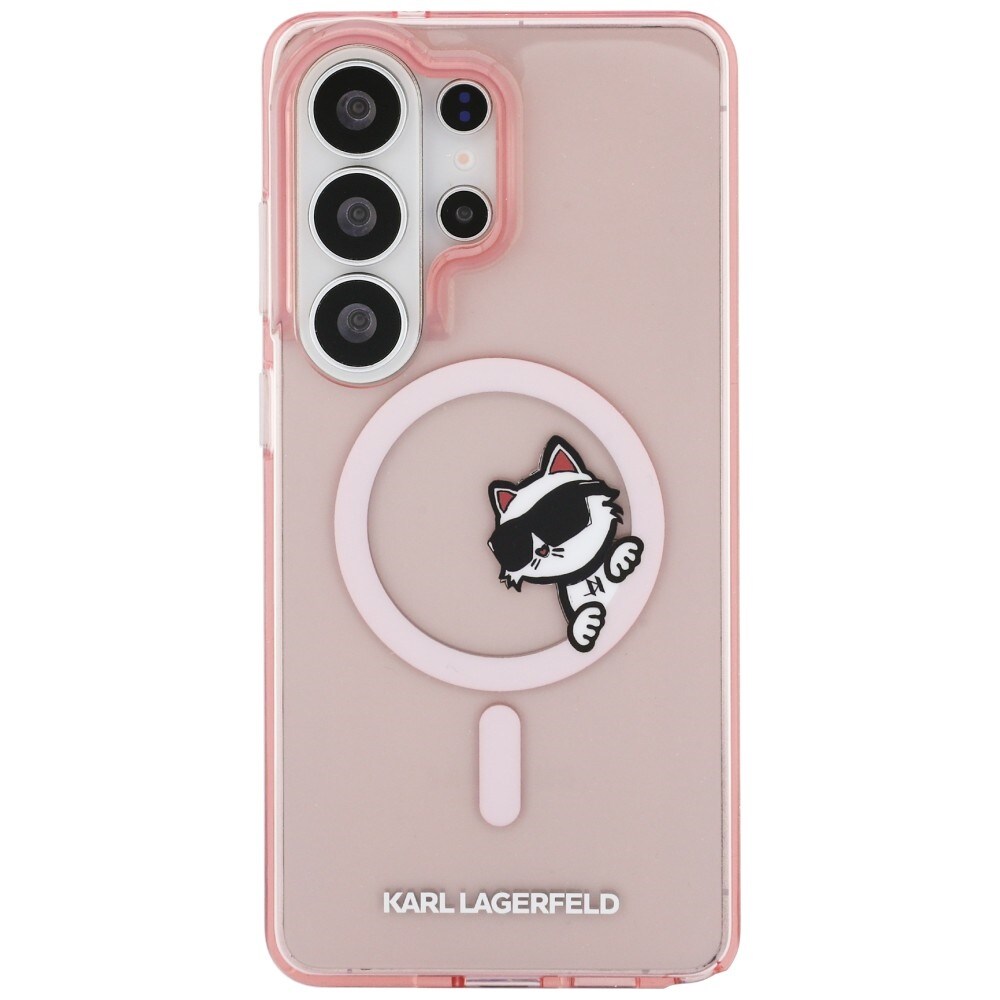 Karl Lagerfeld IML Peekaboo Choupette MagSafe Kotelo Samsung Galaxy S26 Ultra - Vaaleanpunainen
