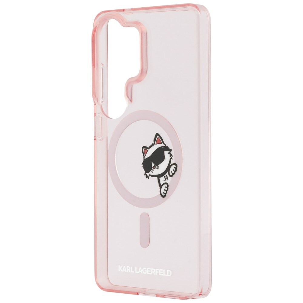 Karl Lagerfeld IML Peekaboo Choupette MagSafe Kotelo Samsung Galaxy S26 Ultra - Vaaleanpunainen