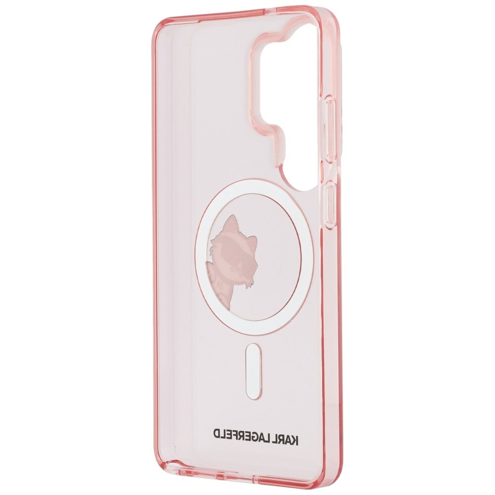 Karl Lagerfeld IML Peekaboo Choupette MagSafe Kotelo Samsung Galaxy S26 Ultra - Vaaleanpunainen
