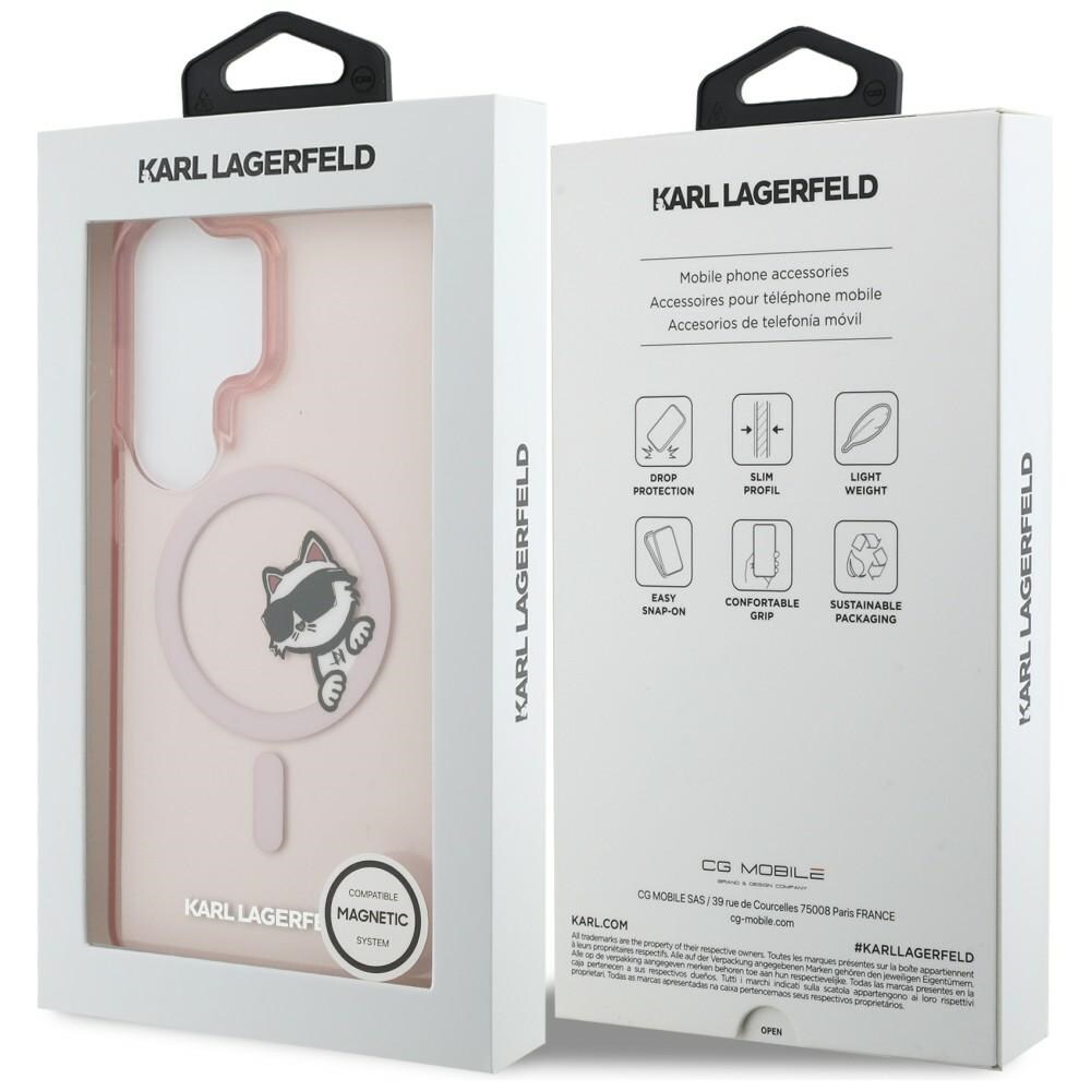 Karl Lagerfeld IML Peekaboo Choupette MagSafe Kotelo Samsung Galaxy S26 Ultra - Vaaleanpunainen
