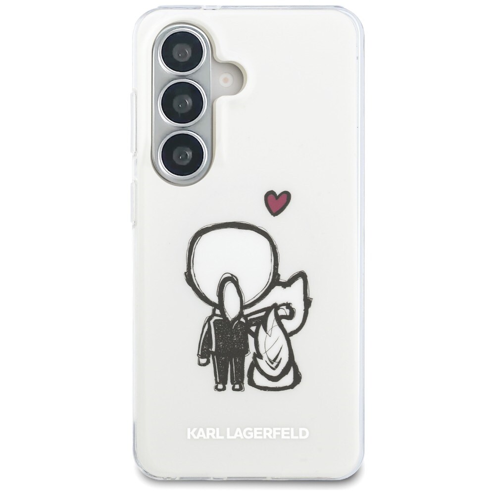 Karl Lagerfeld IML Karl&Choupette MagSafe kotelo Samsung Galaxy S26 - läpinäkyvä - läpinäkyvä