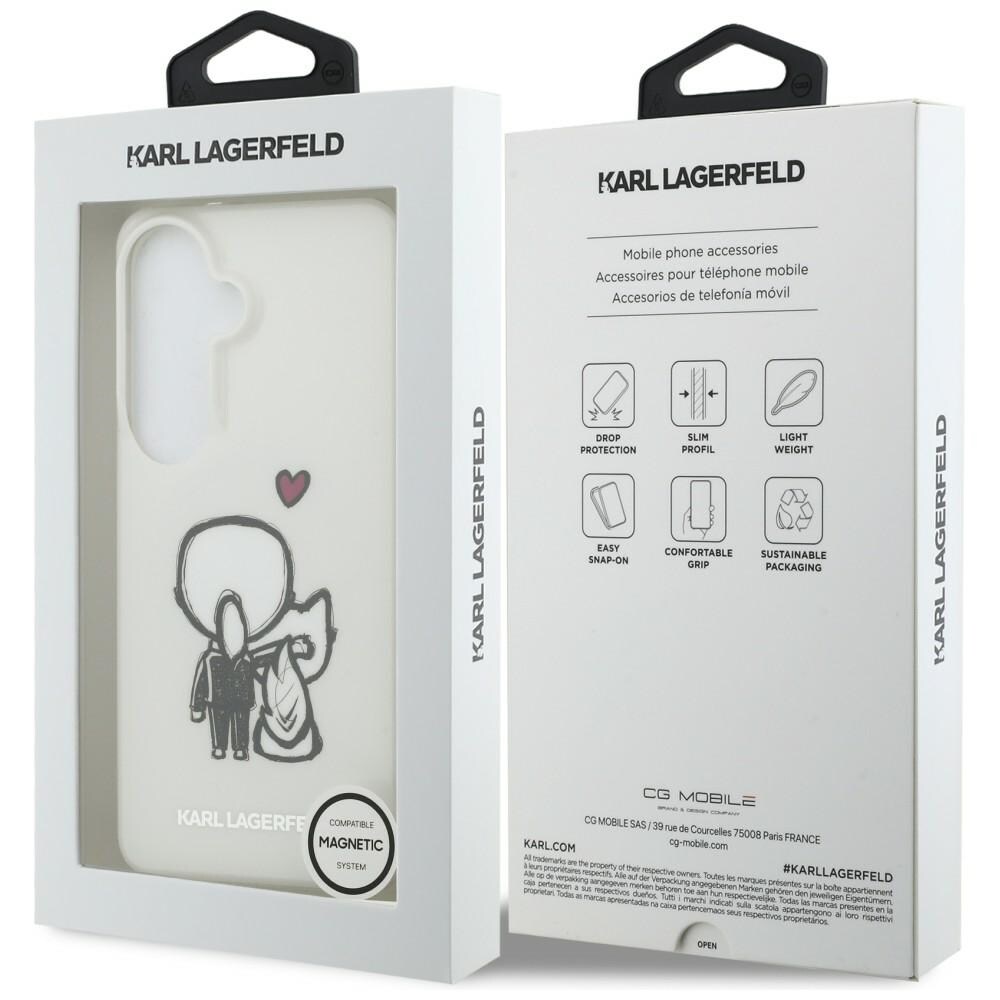 Karl Lagerfeld IML Karl&Choupette MagSafe kotelo Samsung Galaxy S26 - läpinäkyvä - läpinäkyvä