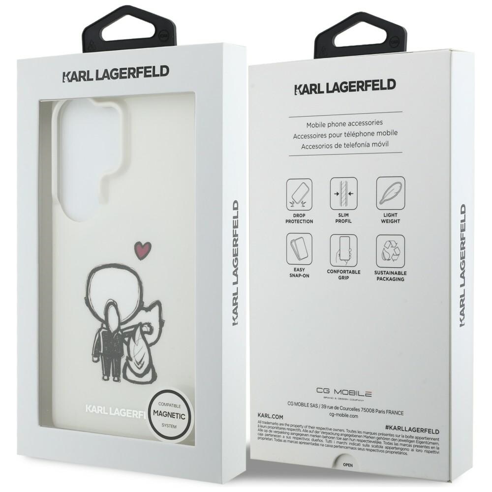 Karl Lagerfeld IML Karl&Choupette MagSafe kotelo Samsung Galaxy S26 Ultra - läpinäkyvä