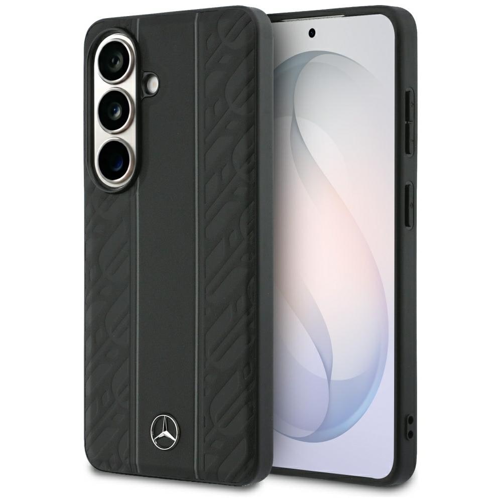 Mercedes Laurel Leaves Vertical Stripes MagSafe Case for Samsung Galaxy S26 - musta