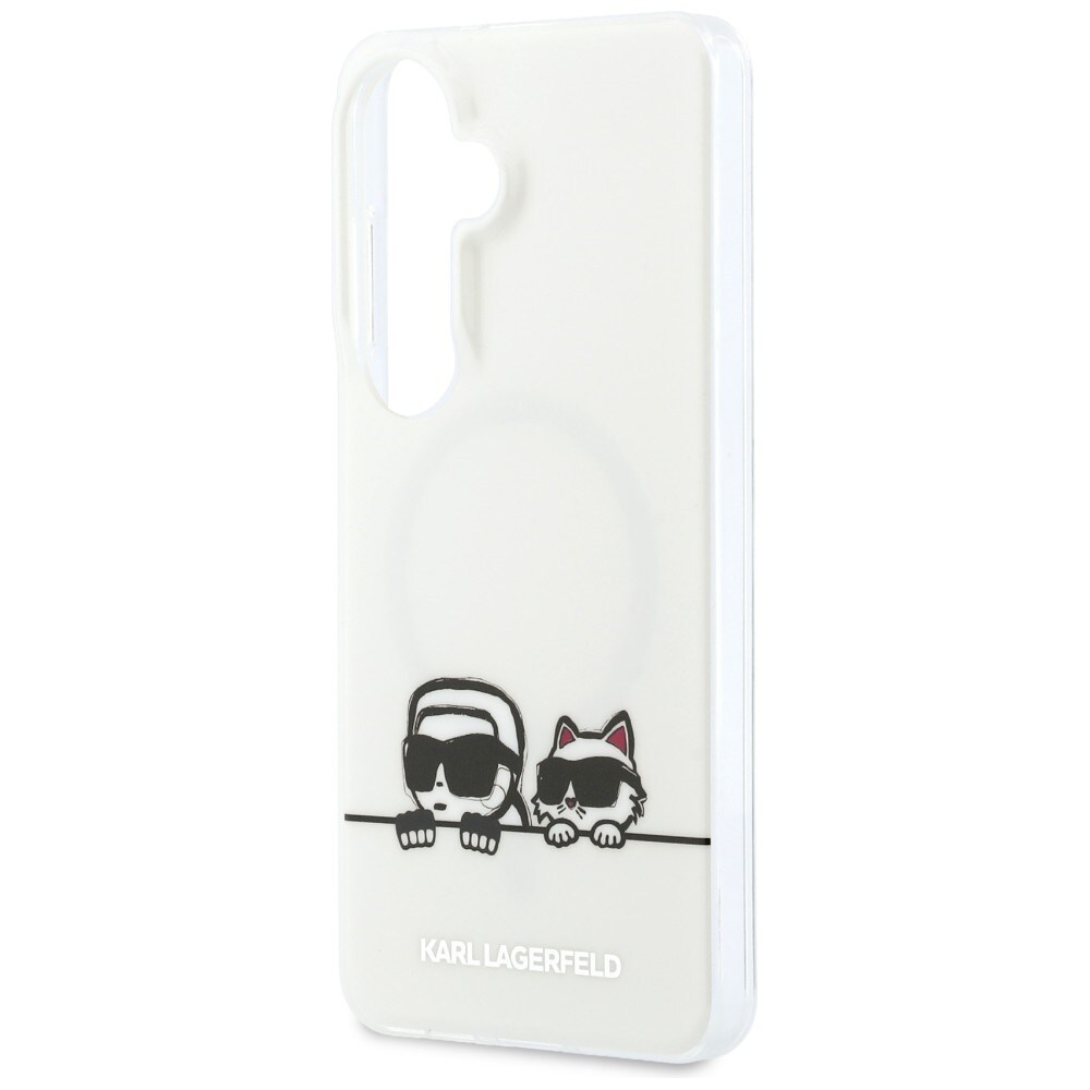 Karl Lagerfeld IML Peekaboo Karl&Choupette MagSafe Kotelo Samsung Galaxy S26 Plus - läpinäkyvä