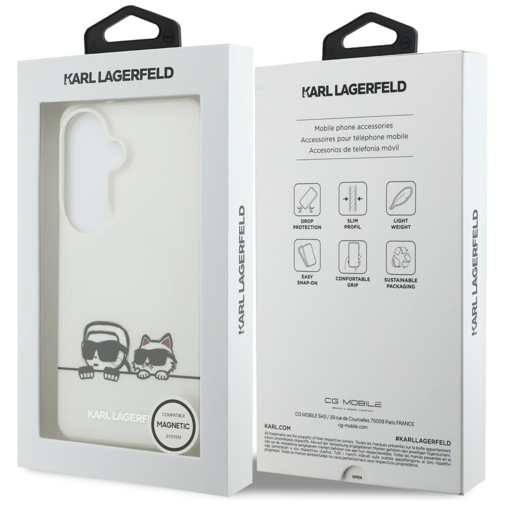 Karl Lagerfeld IML Peekaboo Karl&Choupette MagSafe Kotelo Samsung Galaxy S26 Plus - läpinäkyvä