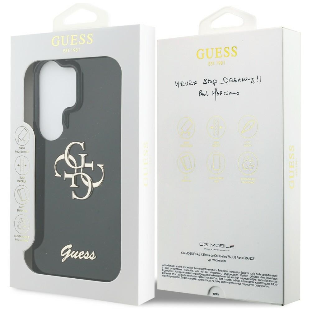 Guess IML Big Metal 4G Script kotelo Samsung Galaxy S26 Ultra - mustalle - musta