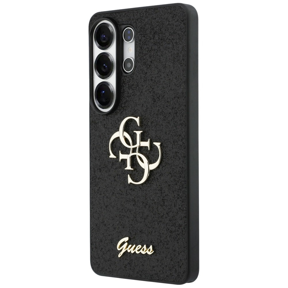 Guess Kiinteä Glitter Big 4G Metal Logo kotelo Samsung Galaxy S26 Ultra - mustalle - musta