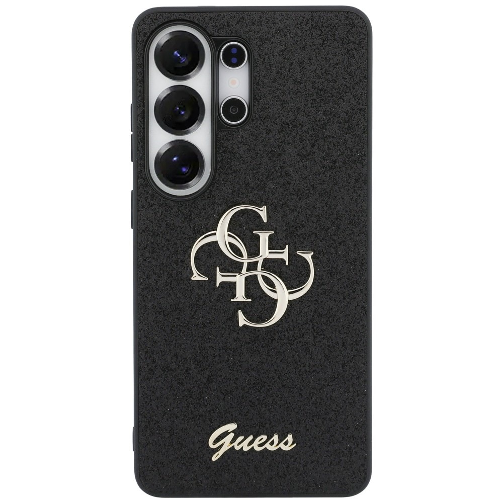 Guess Kiinteä Glitter Big 4G Metal Logo kotelo Samsung Galaxy S26 Ultra - mustalle - musta