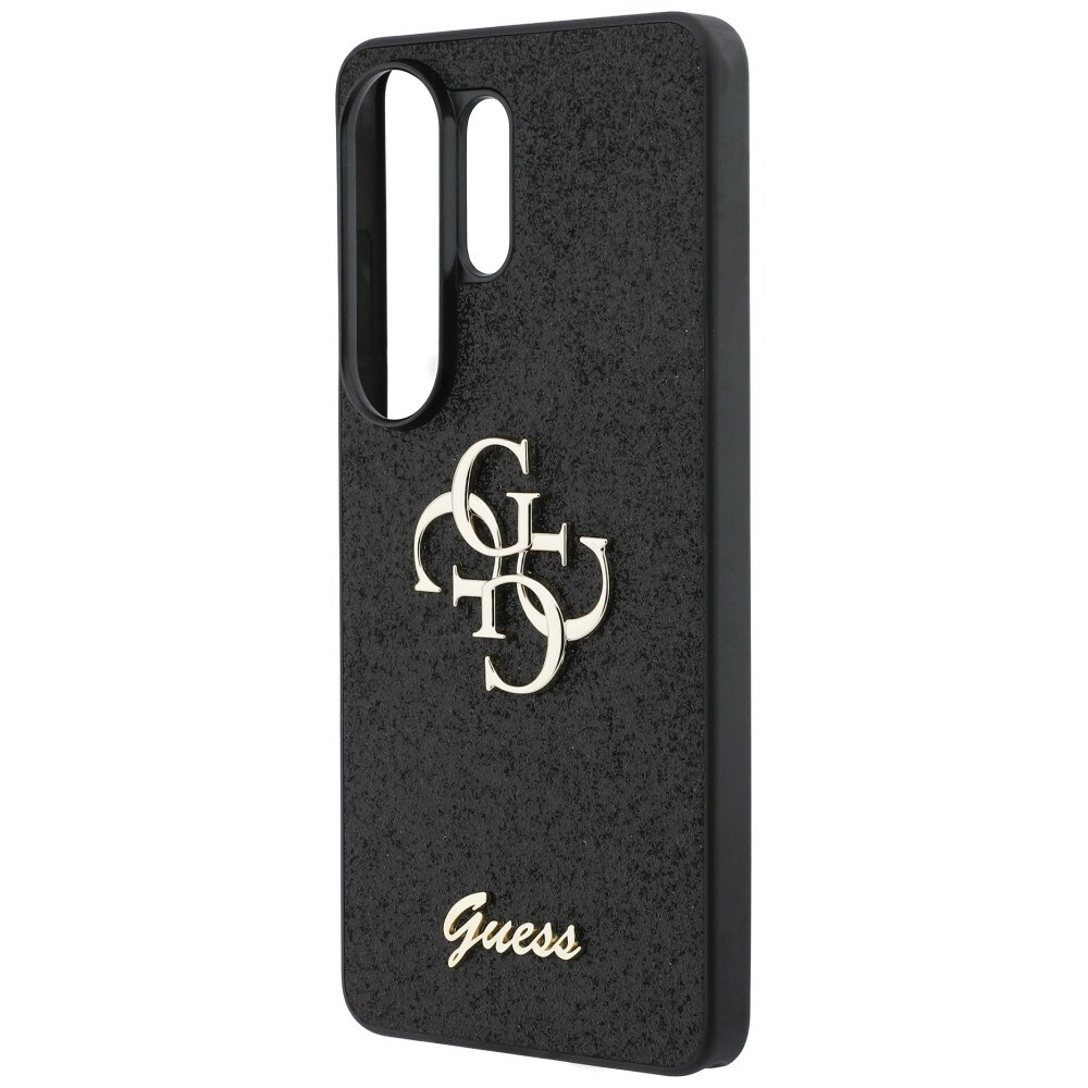 Guess Kiinteä Glitter Big 4G Metal Logo kotelo Samsung Galaxy S26 Ultra - mustalle - musta
