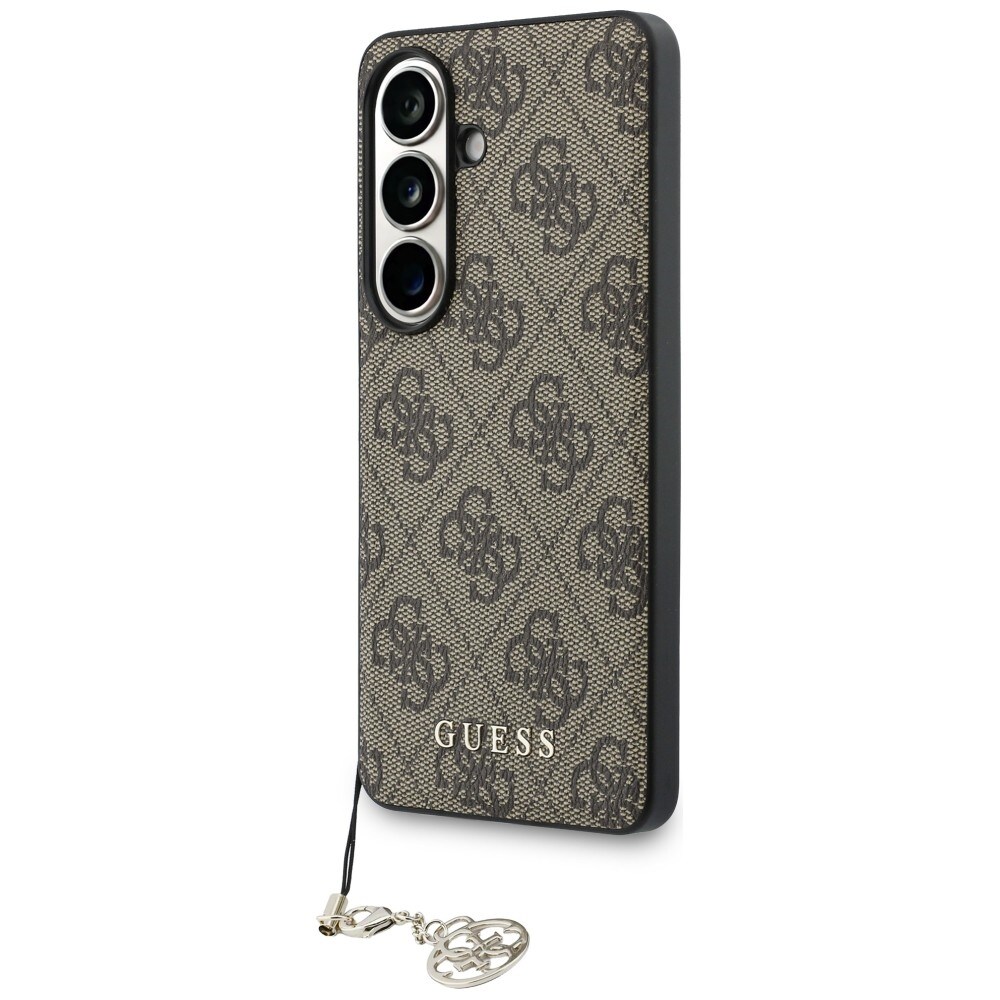 Guess 4G Classic Logo Charm MagSafe kotelo Samsung Galaxy S26:lle - ruskea