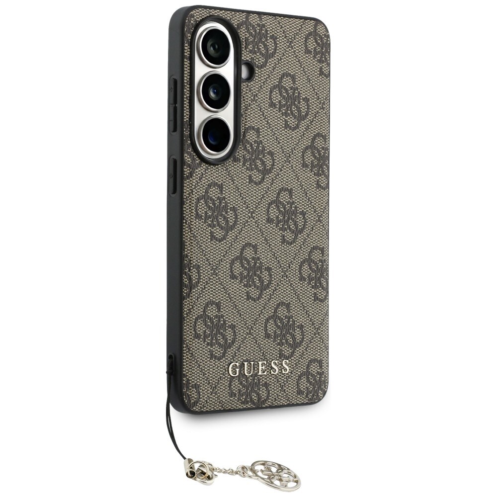 Guess 4G Classic Logo Charm MagSafe kotelo Samsung Galaxy S26:lle - ruskea