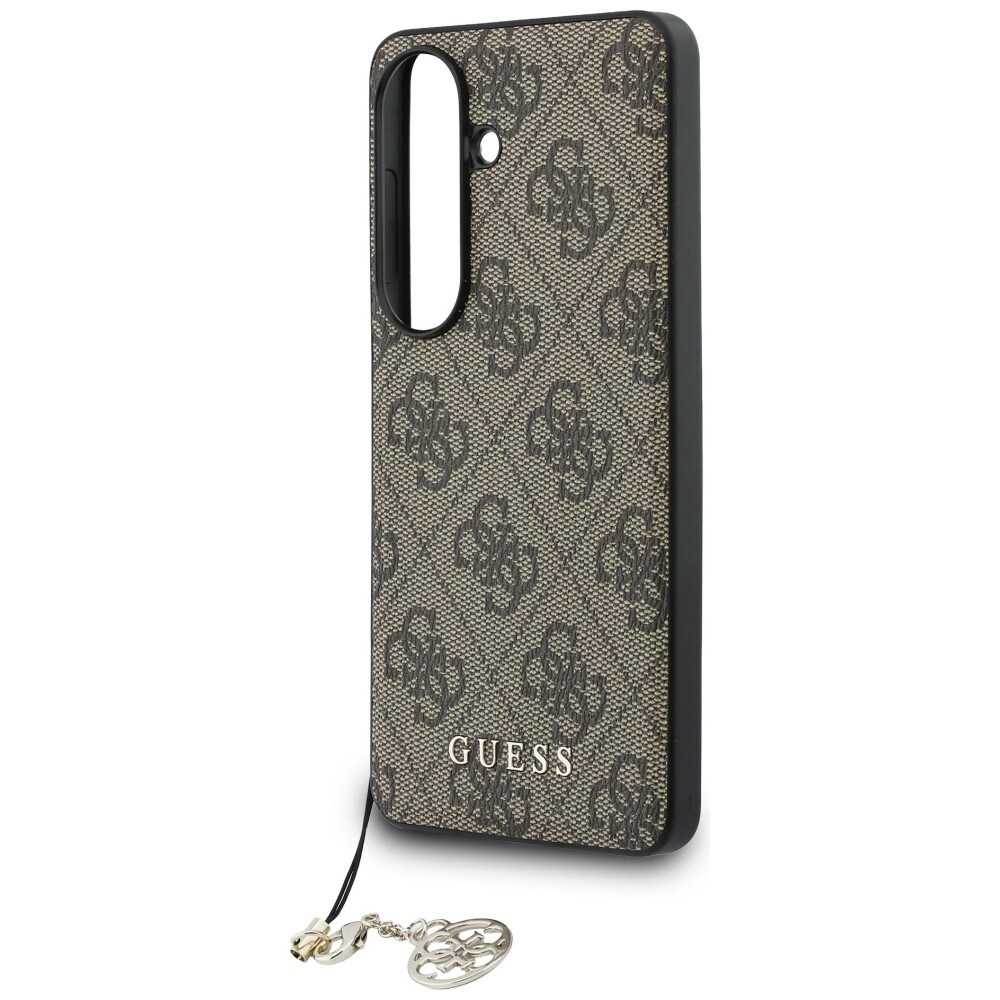 Guess 4G Classic Logo Charm MagSafe kotelo Samsung Galaxy S26:lle - ruskea