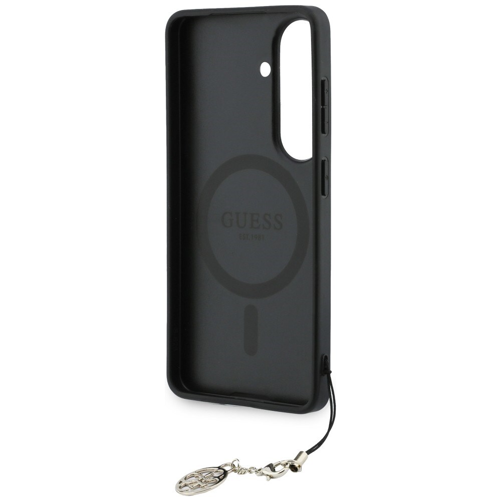 Guess 4G Classic Logo Charm MagSafe kotelo Samsung Galaxy S26:lle - ruskea
