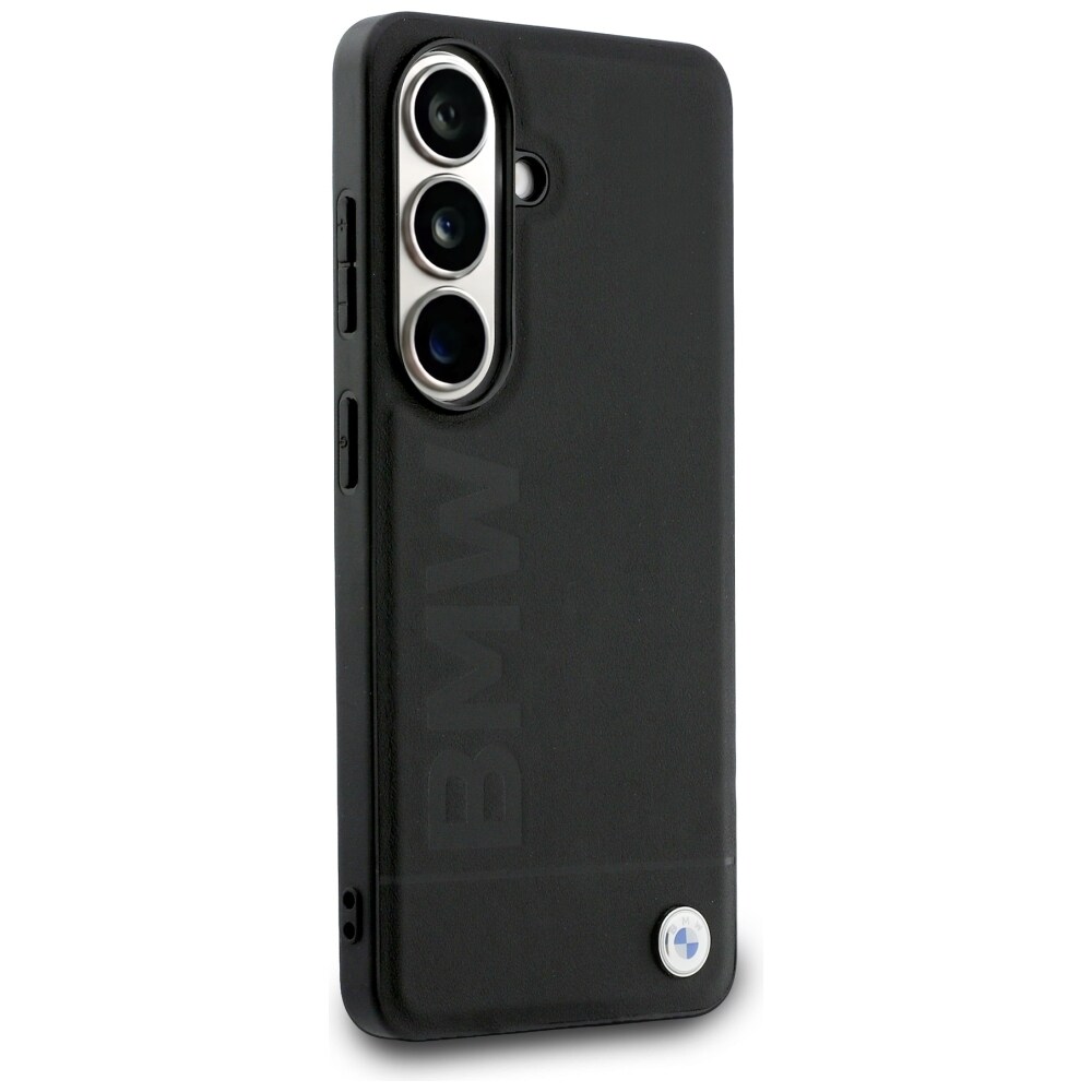BMW Nahkainen Hot Stamp MagSafe -kotelo Samsung Galaxy S26 Plus - mustalle puhelimelle - musta