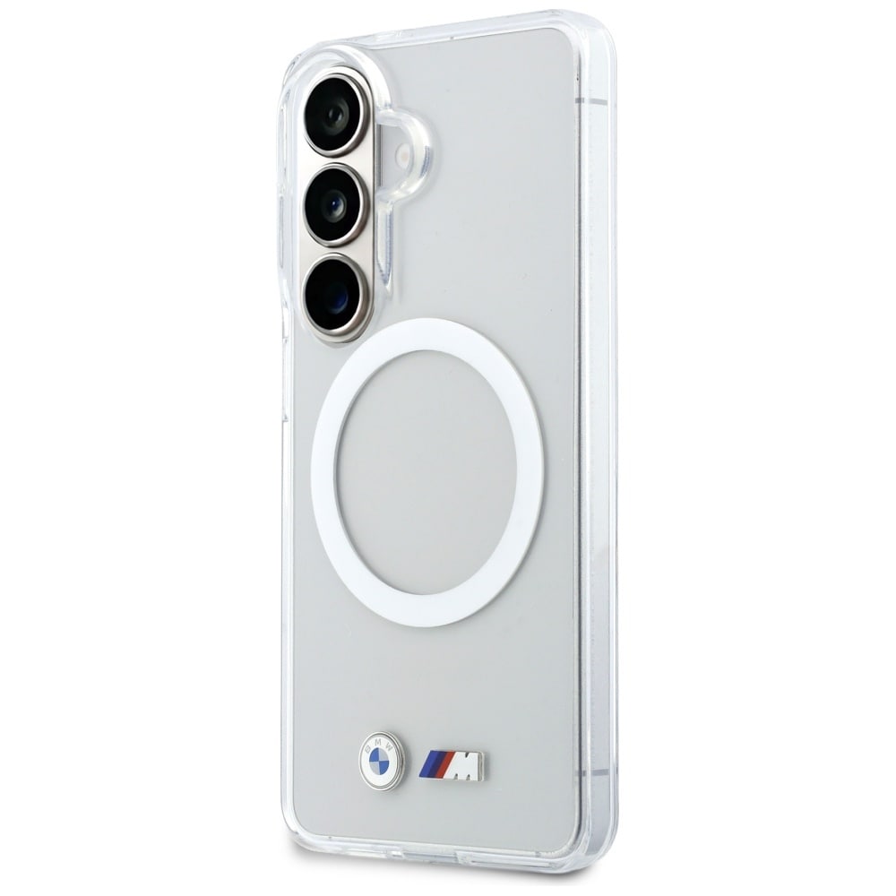 BMW IML Iskunkestävä Metal Logo MagSafe Case for Samsung Galaxy S26 - läpinäkyvä