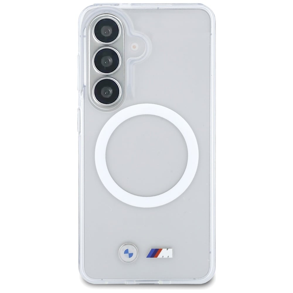 BMW IML Iskunkestävä Metal Logo MagSafe Case for Samsung Galaxy S26 - läpinäkyvä