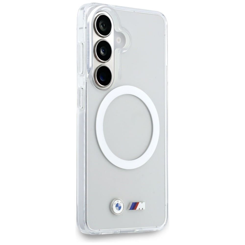 BMW IML Iskunkestävä Metal Logo MagSafe Case for Samsung Galaxy S26 - läpinäkyvä