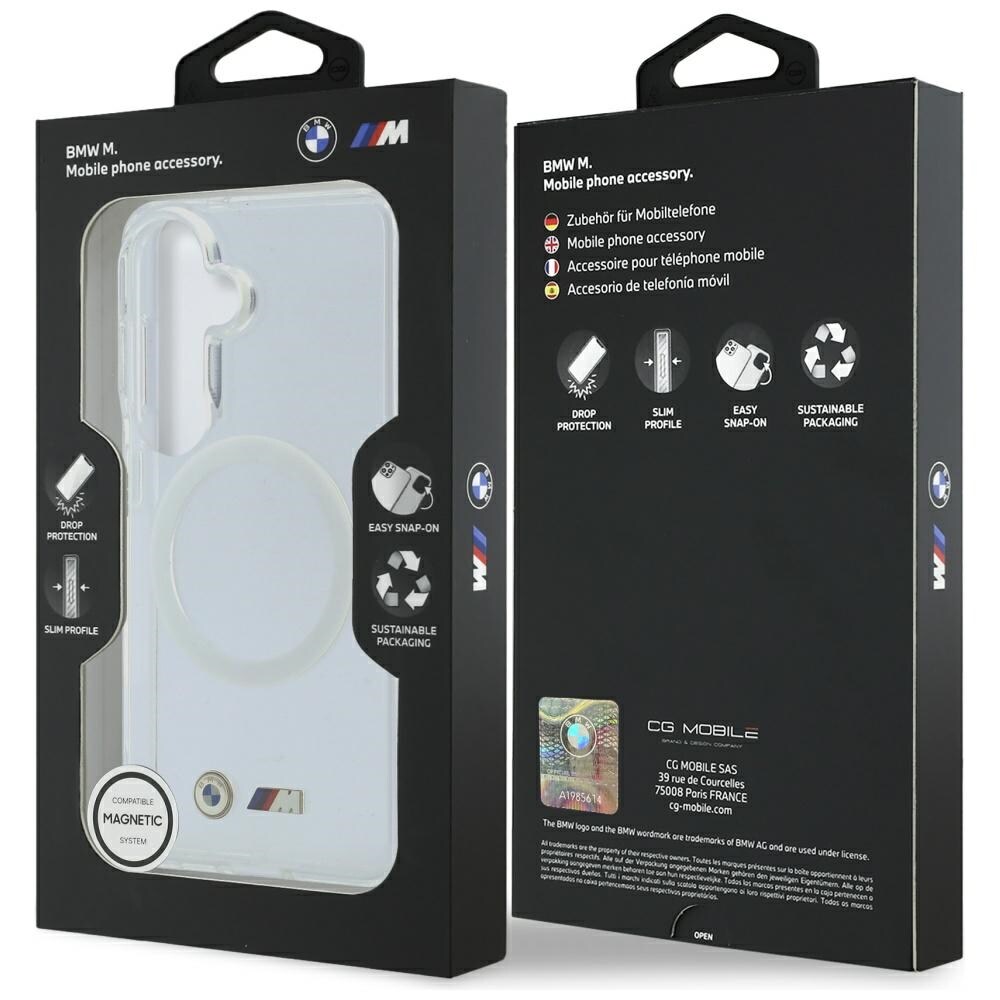 BMW IML Iskunkestävä Metal Logo MagSafe Case for Samsung Galaxy S26 - läpinäkyvä