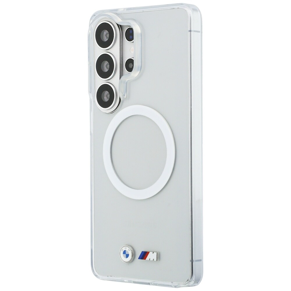 BMW IML Iskunkestävä Metal Logo MagSafe Kotelo Samsung Galaxy S26 Ultra - läpinäkyvä - läpinäkyvä