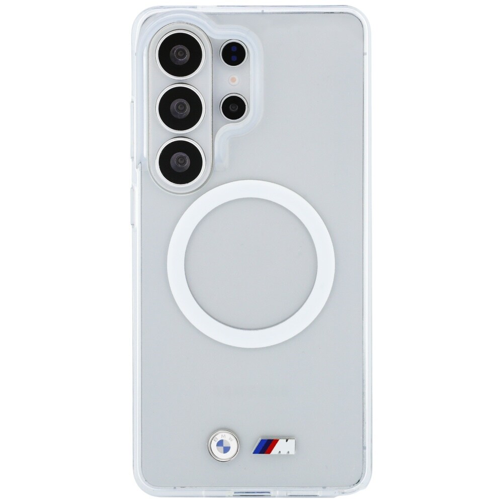 BMW IML Iskunkestävä Metal Logo MagSafe Kotelo Samsung Galaxy S26 Ultra - läpinäkyvä - läpinäkyvä
