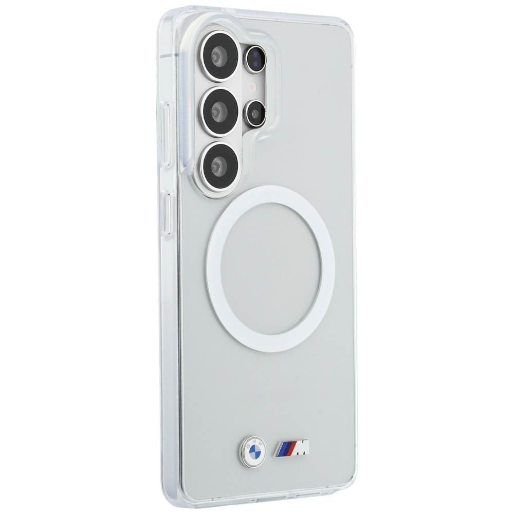 BMW IML Iskunkestävä Metal Logo MagSafe Kotelo Samsung Galaxy S26 Ultra - läpinäkyvä - läpinäkyvä