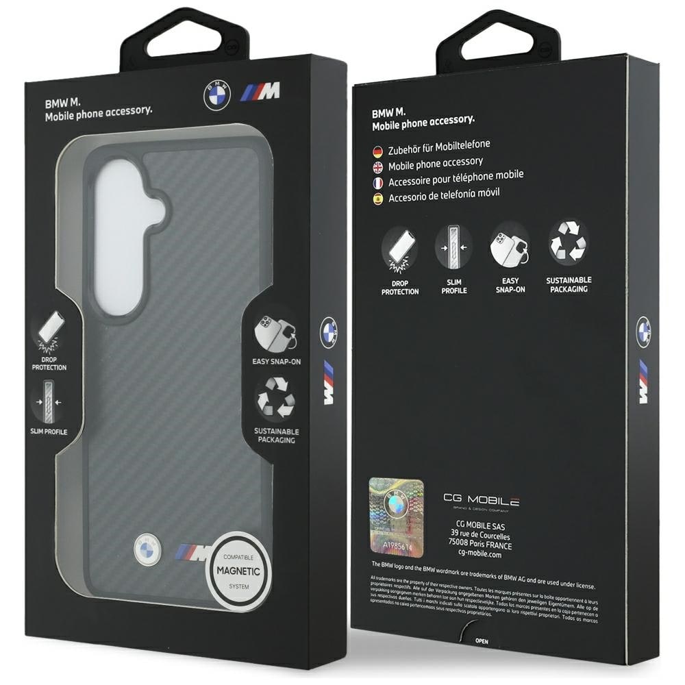 BMW M Kevlar-logo MagSafe-kotelo Samsung Galaxy S26:lle - musta