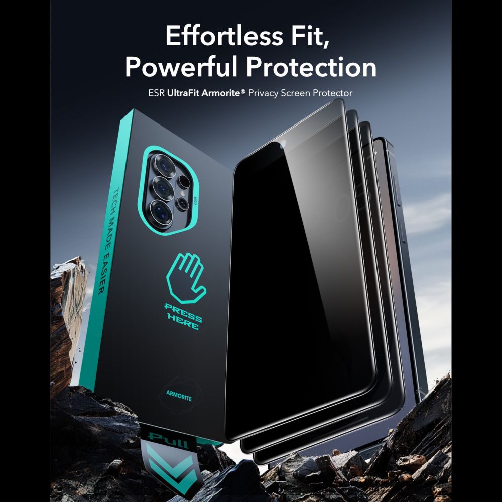 ESR UltraFit Armorite yksityisyyden suoja karkaistu lasi Samsung Galaxy S26 Ultra -puhelimelle