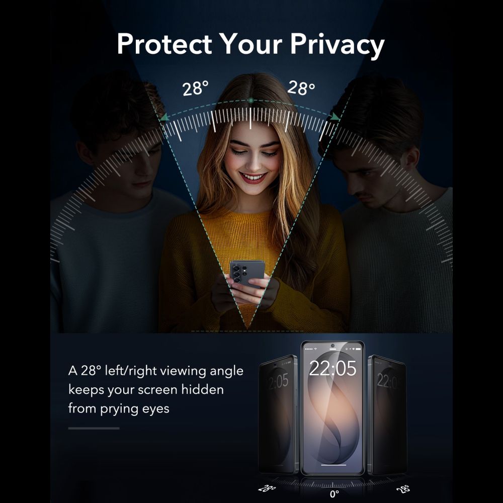 ESR UltraFit Armorite yksityisyyden suoja karkaistu lasi Samsung Galaxy S26 Ultra -puhelimelle