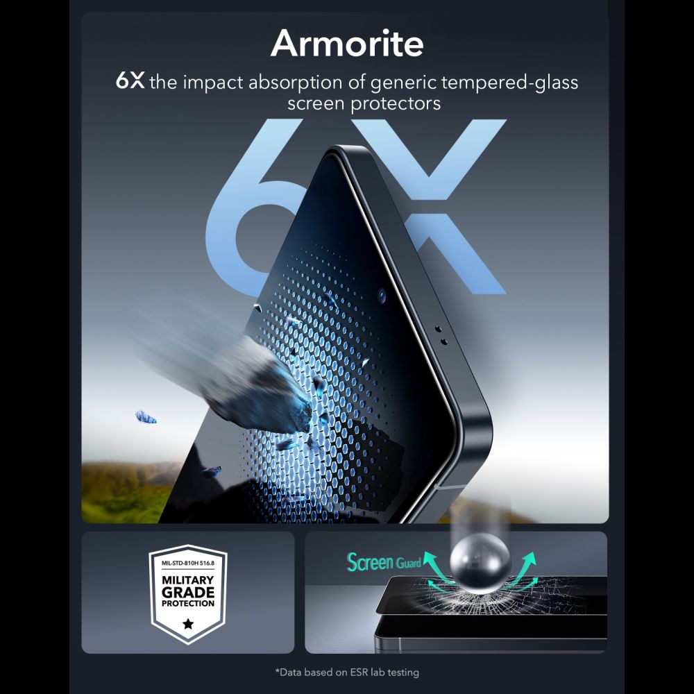 ESR UltraFit Armorite yksityisyyden suoja karkaistu lasi Samsung Galaxy S26 Ultra -puhelimelle