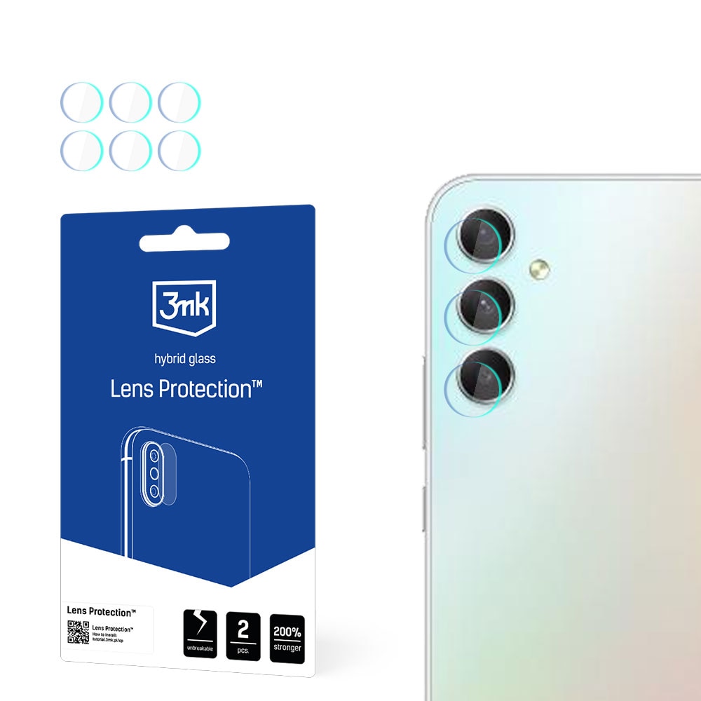 3mk Objektiivin suojaus Hybridilasi kameran objektiiville Samsung Galaxy A34 5G:ssä
