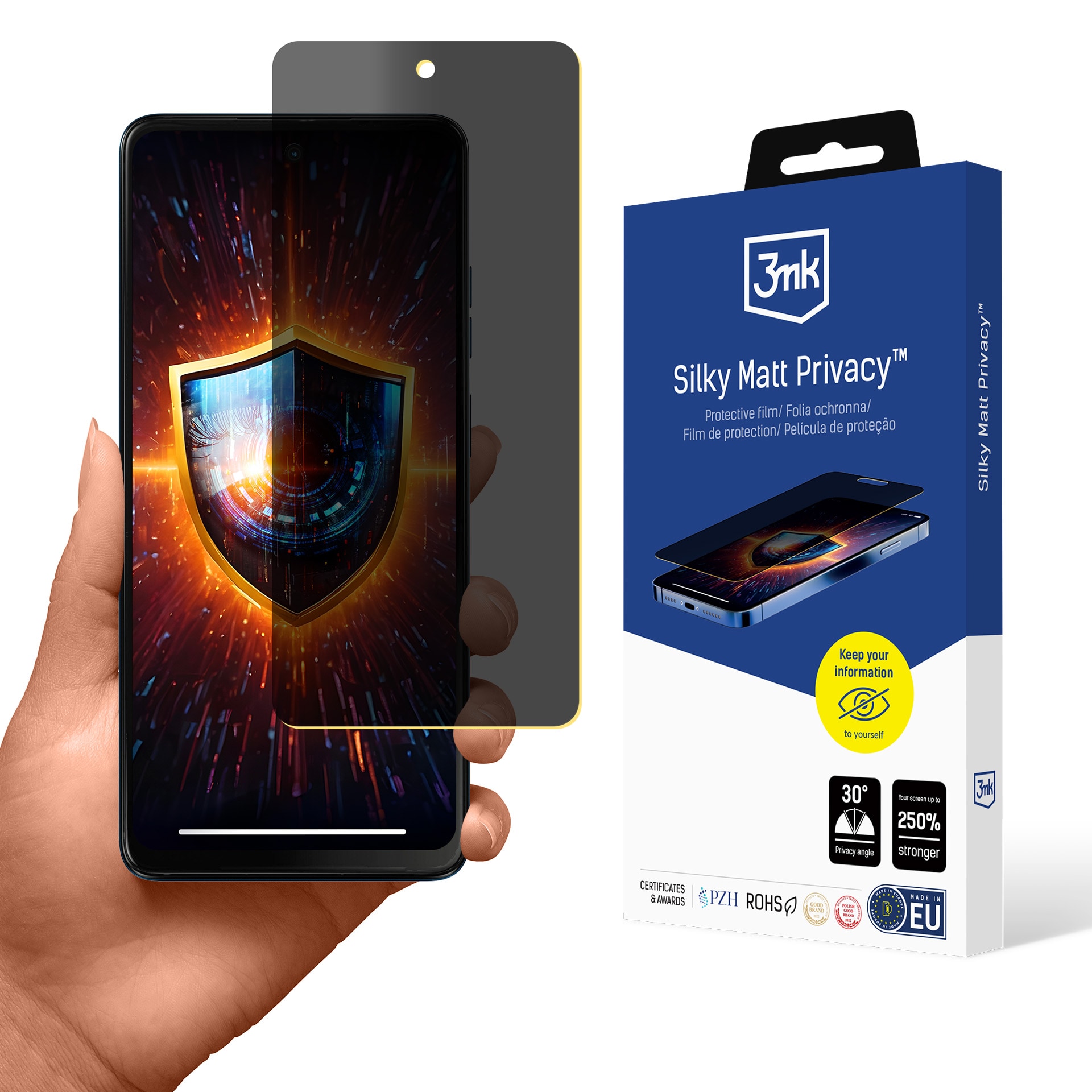 3mk Silky Matt Yksityisyydensuoja näytön suojakalvo Motorola Moto G04 -puhelimelle