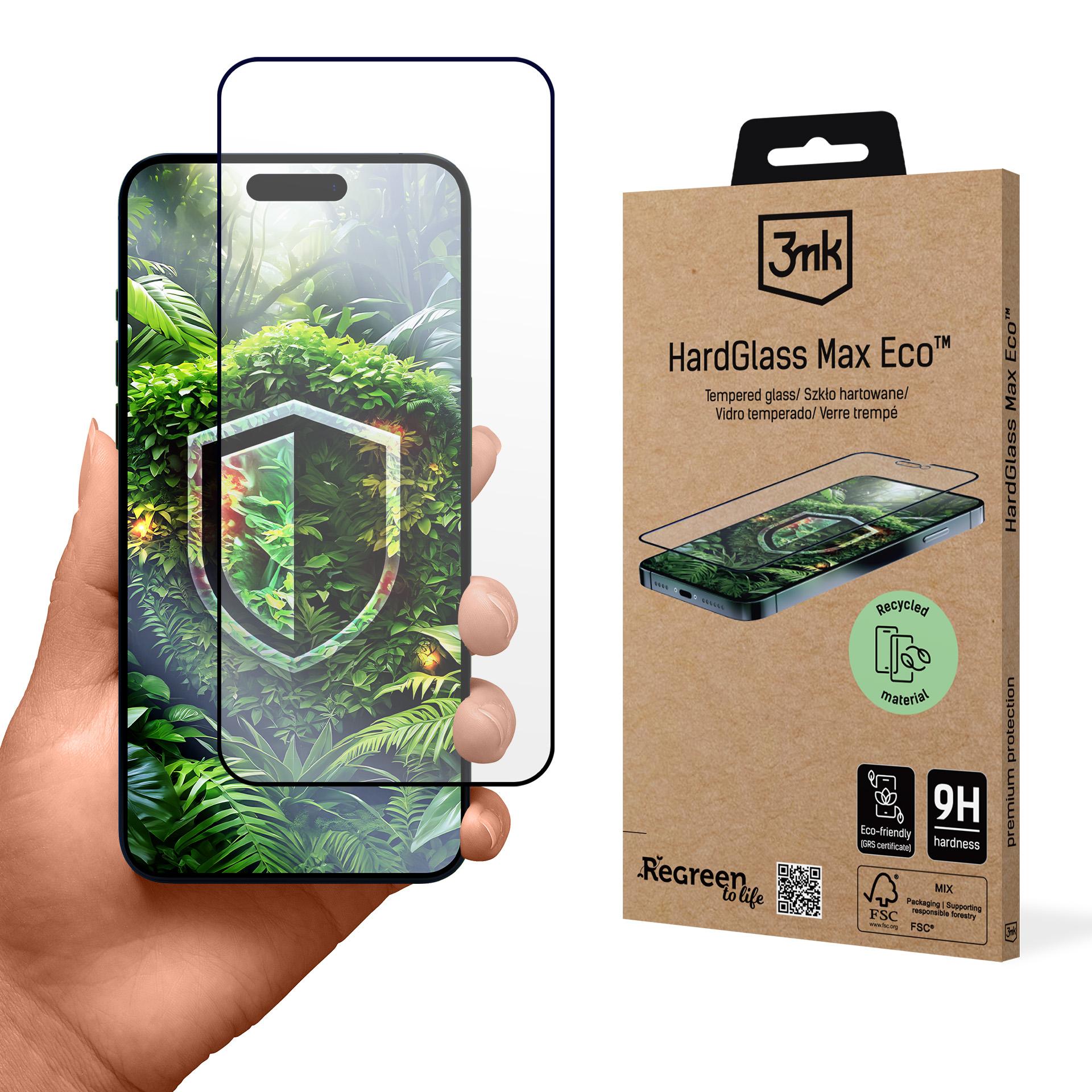 3mk HardGlass Max Eco karkaistu lasi Apple iPhone 16 Pro -puhelimelle