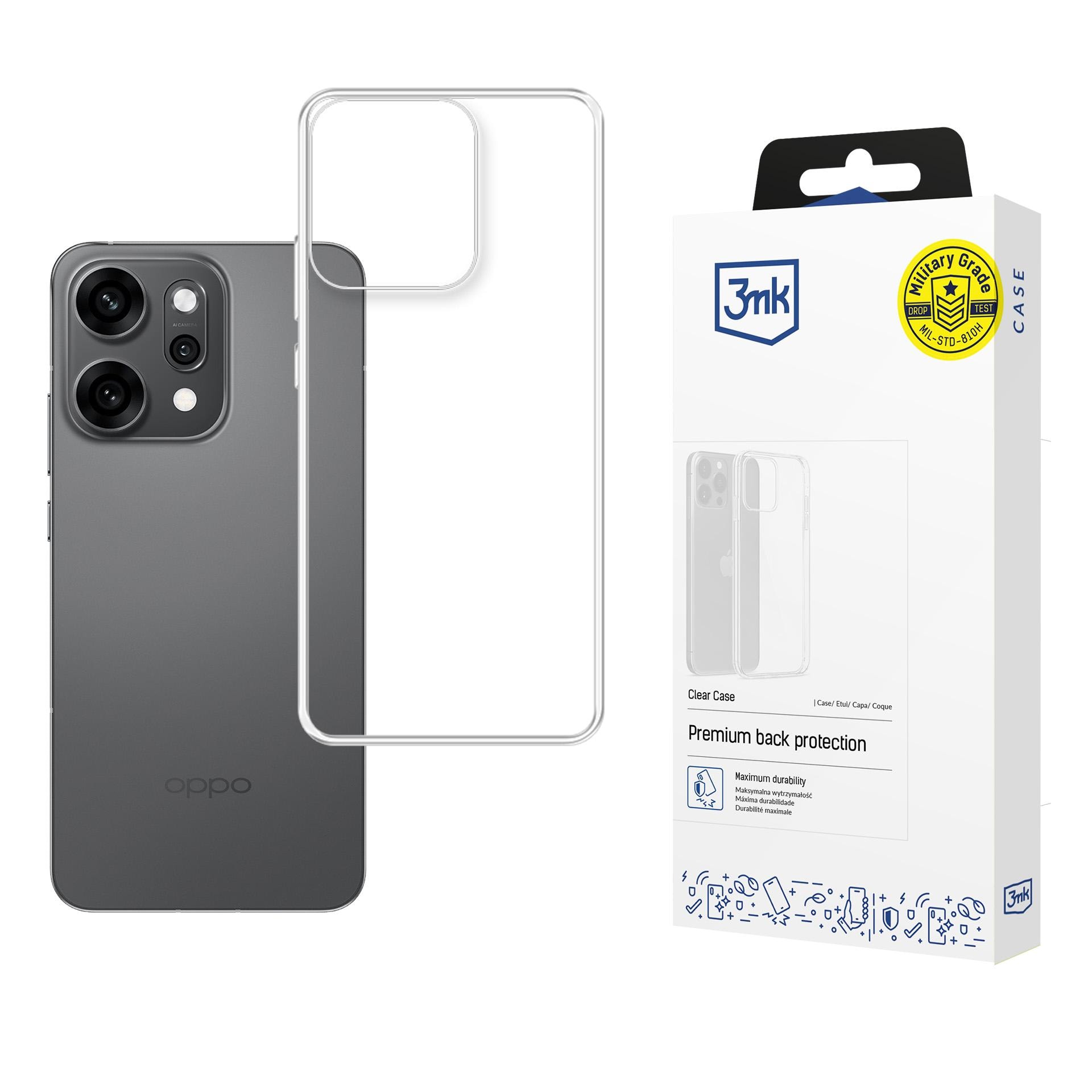 3mk Kirkas kotelo Oppo Reno 14 Pro:lle - läpinäkyvä