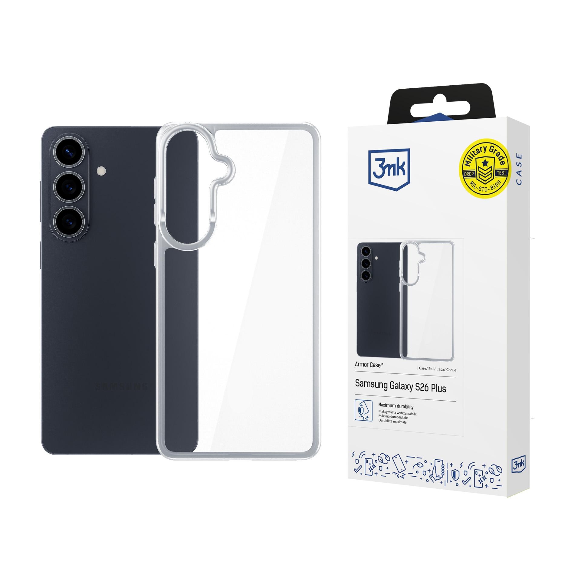3mk Armor kotelo Samsung Galaxy S26+:lle - läpinäkyvä