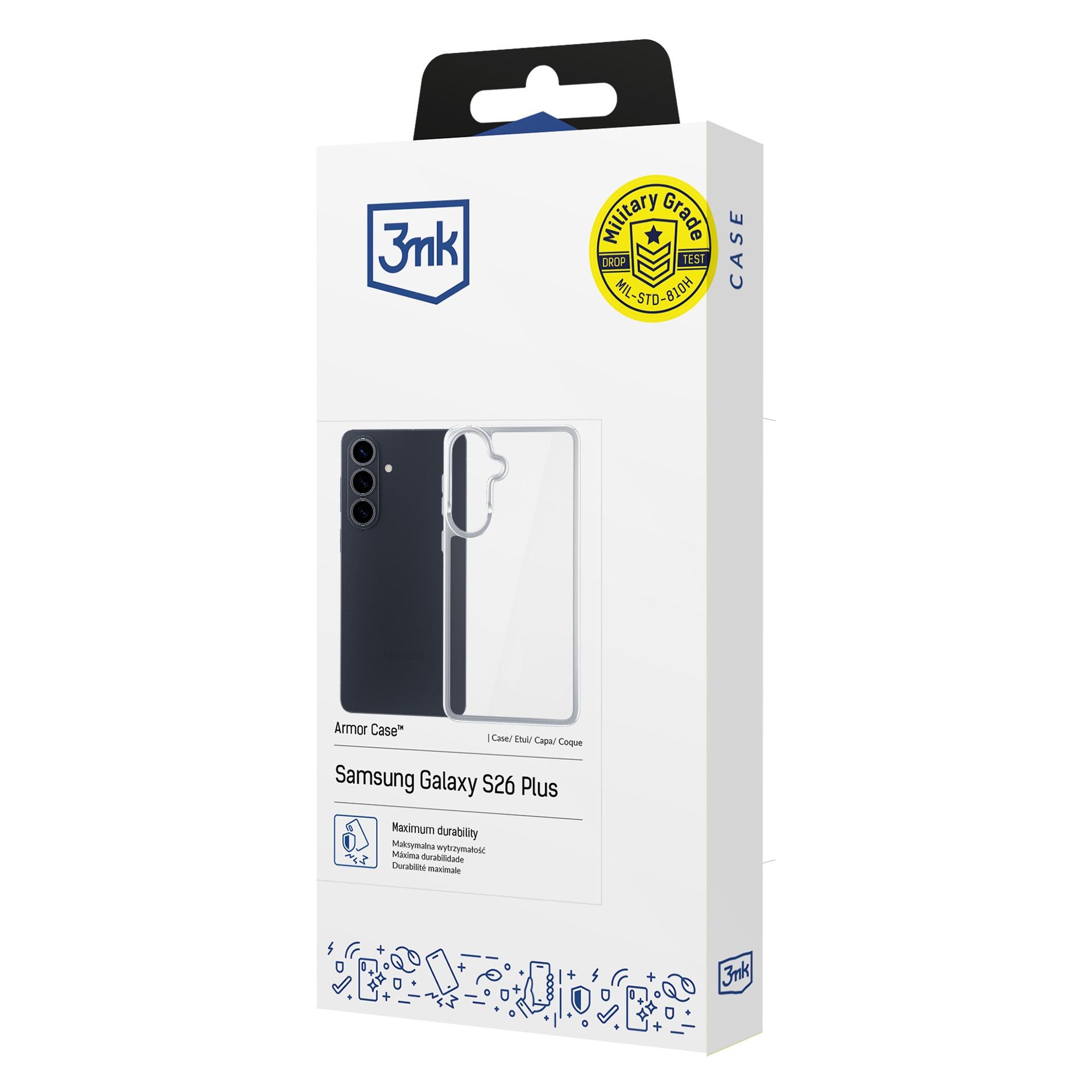 3mk Armor kotelo Samsung Galaxy S26+:lle - läpinäkyvä