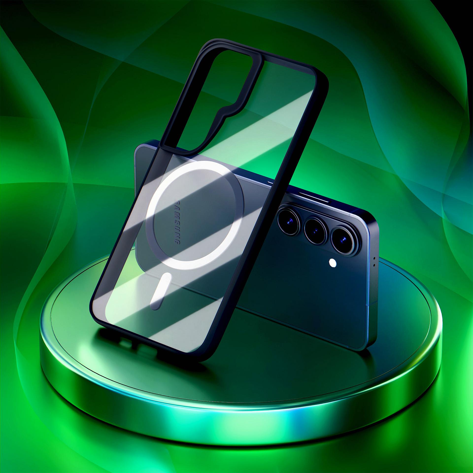 3mk Satin Armor MagCase Galaxy S26:lle Samsung - läpinäkyvä musta - läpinäkyvä musta