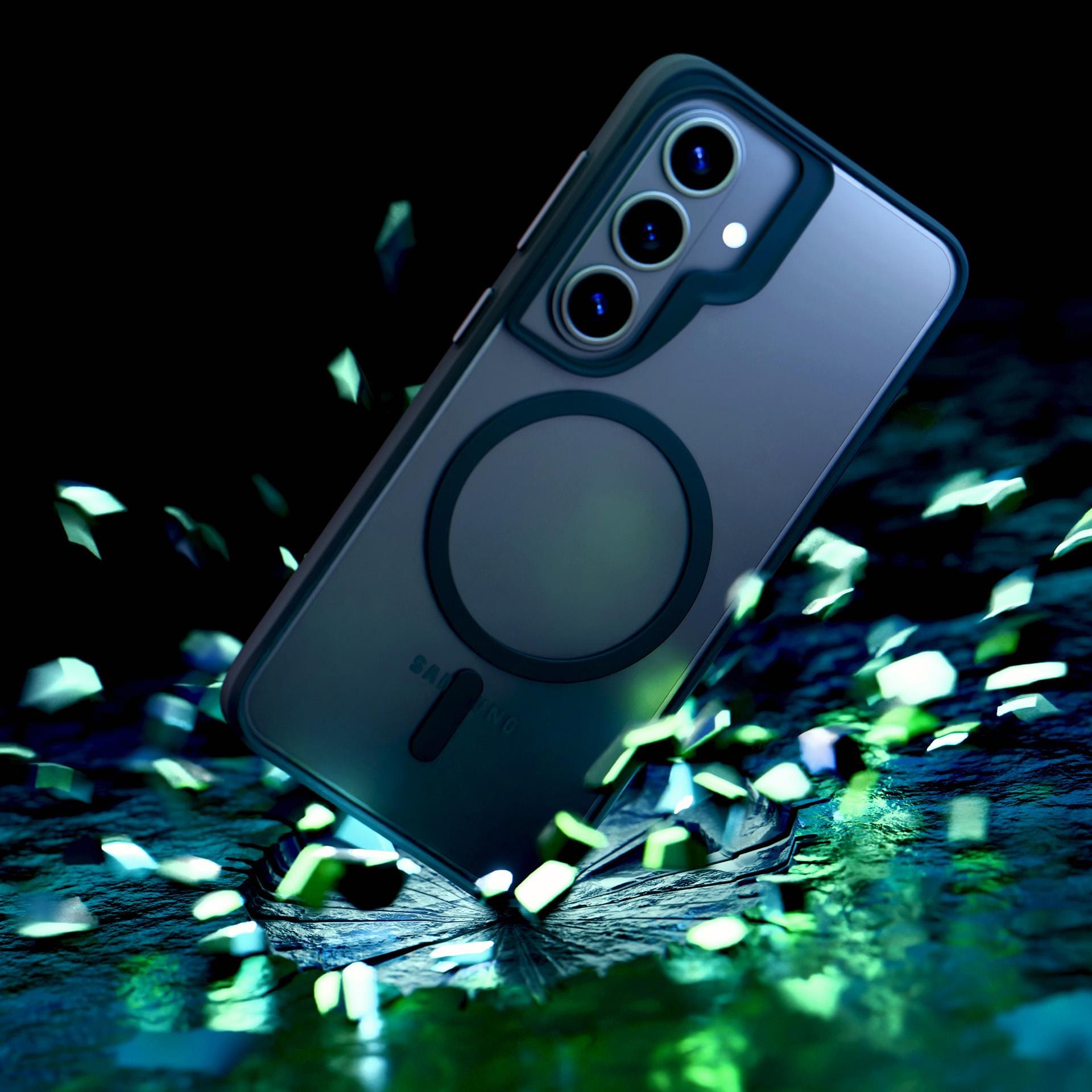 3mk Satin Armor MagCase Galaxy S26:lle Samsung - läpinäkyvä musta - läpinäkyvä musta
