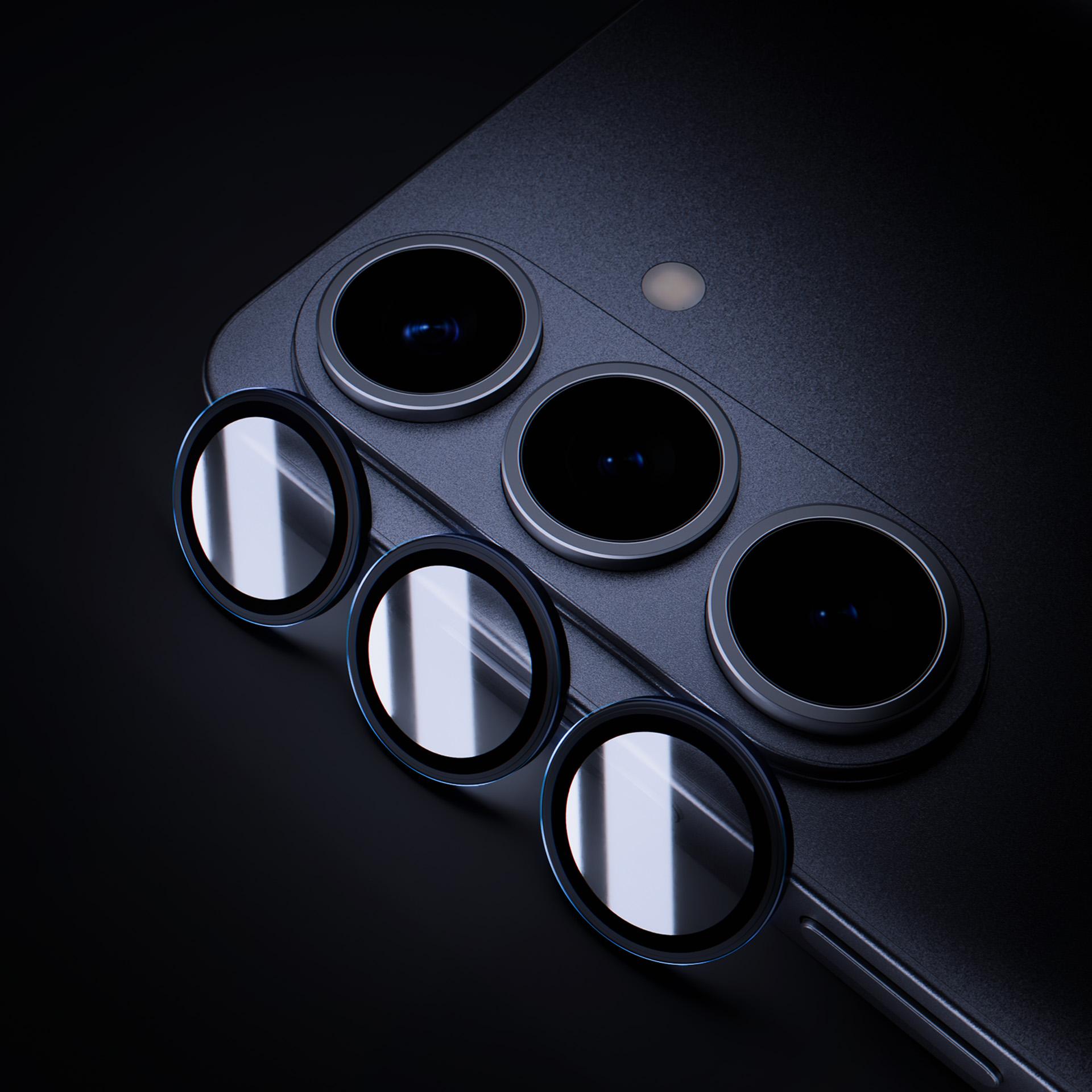 3mk Lens Protection Pro Musta hybridilasi kameran objektiiville Samsung Galaxy S26 Pro -puhelimessa