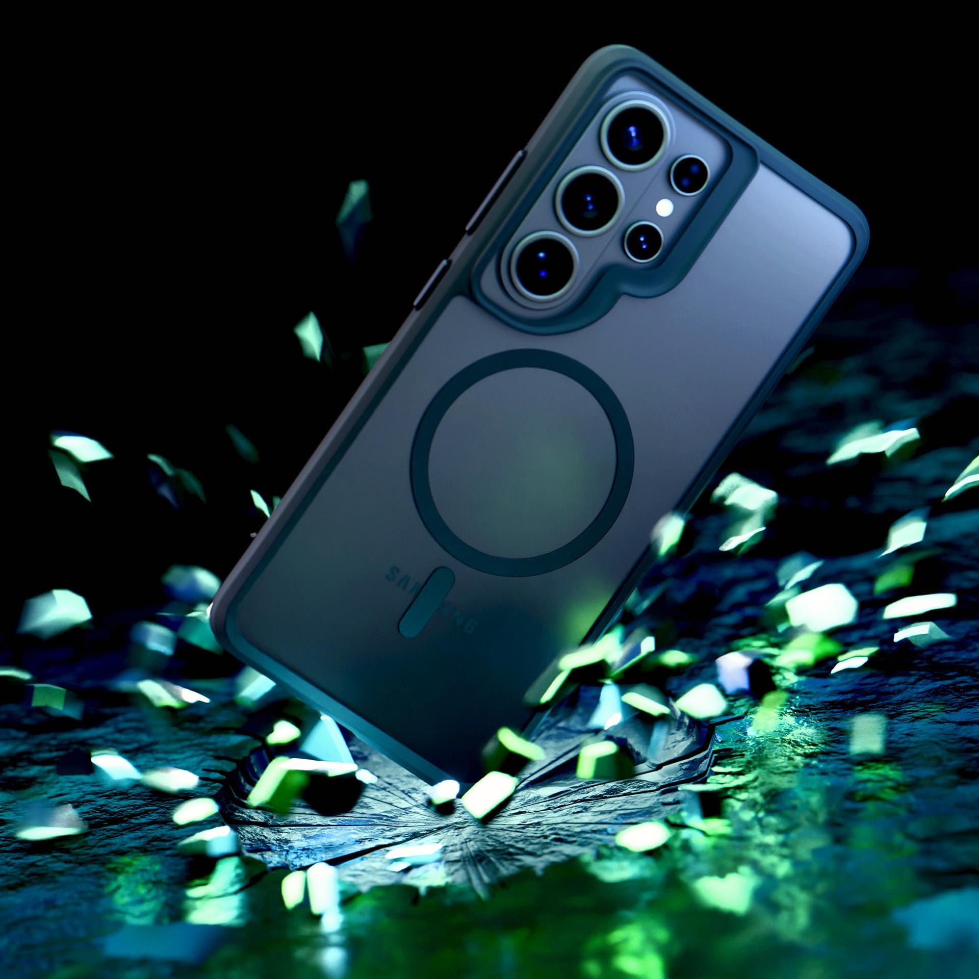 3mk Satin Armor MagCase for Samsung Galaxy S26 Ultra - läpinäkyvä musta - läpinäkyvä musta