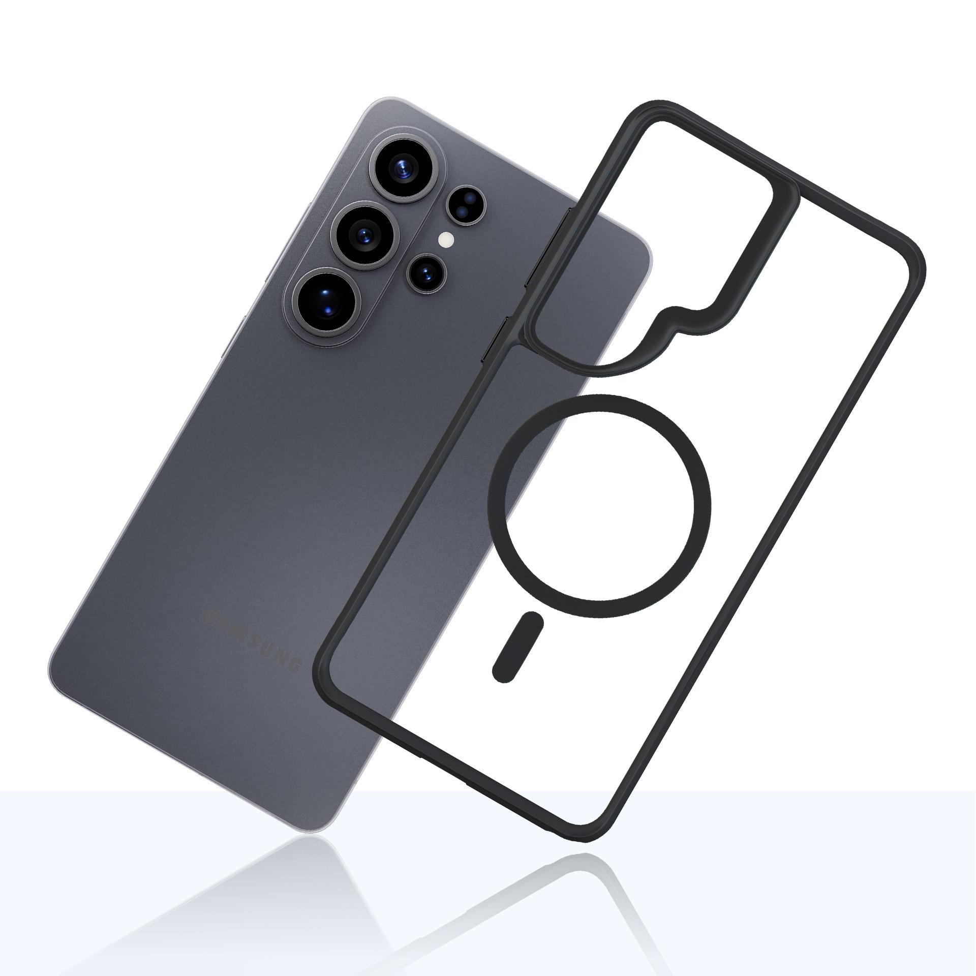 3mk Satin Armor MagCase for Samsung Galaxy S26 Ultra - läpinäkyvä musta - läpinäkyvä musta